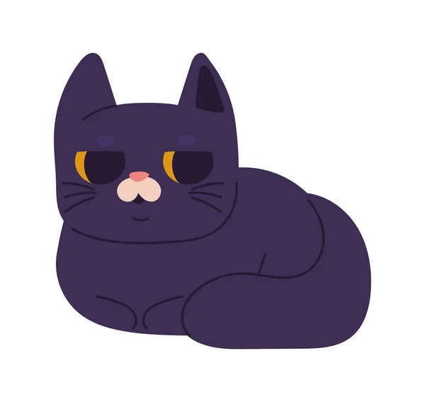 Roztomilý Kočka Zvíře Ikona Izolované — Stockový vektor