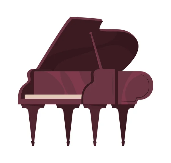 Piano Musical Instrument Icon Isolated — Stock Vector