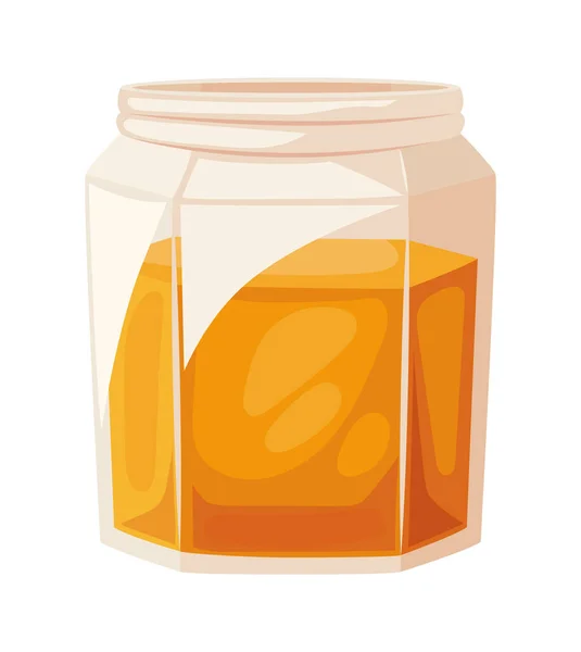 Μέλι Βάζο Εικονίδιο Απομονωμένο Λευκό Φόντο — Διανυσματικό Αρχείο