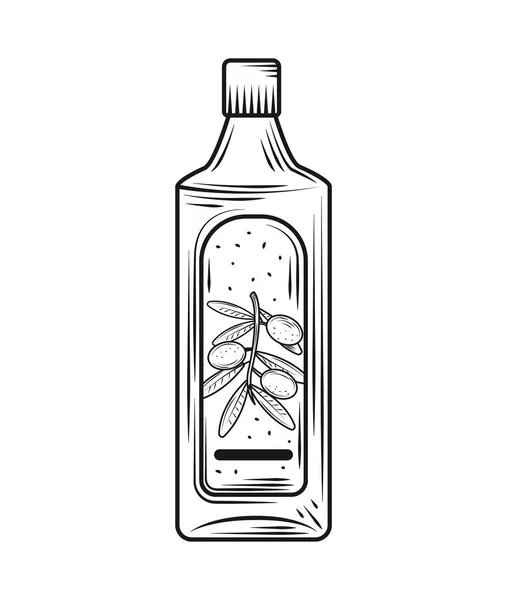 Bottle Olive Oil Icon Isolated — 스톡 벡터