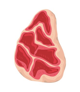 beef steak grill icon isolated