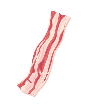 Izgara pastırmalı et ikonu izole edildi