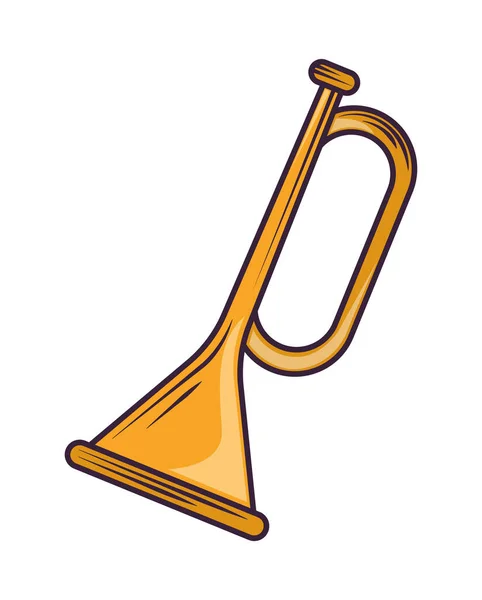Ikone Der Trompetenmusik Isoliert — Stockvektor