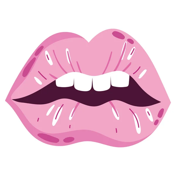 女性嘴唇图标孤立 — 图库矢量图片