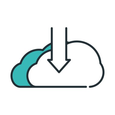 bulut depolama veri simgesi izole edildi