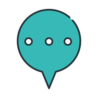 sohbet balonu simgesi izole tasarımı