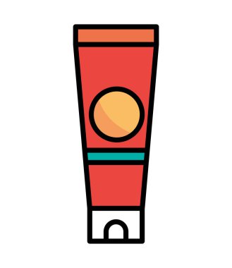 güneş kremi yaz simgesi izole tasarımı