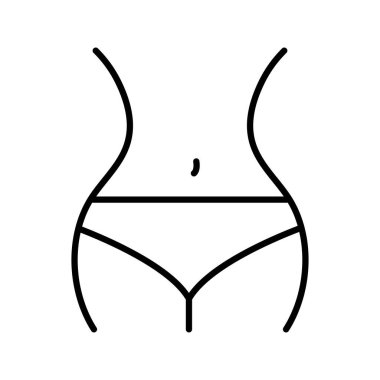 Vector ince kadın güzellik çizgisi izole simgesi