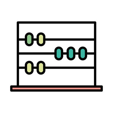 abaküs matematik simgesi izole tasarımı