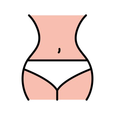 İnce kadın güzellik ikonu izole edildi