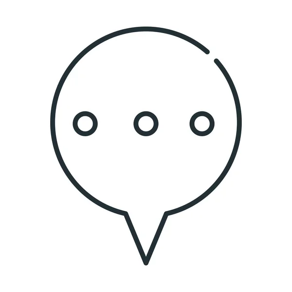 Chat Bubble Line Icon Isoliertes Design — Stockvektor