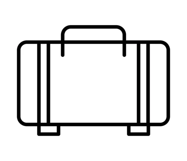 Suitcase Travel Line Icon Isolated — Vetor de Stock