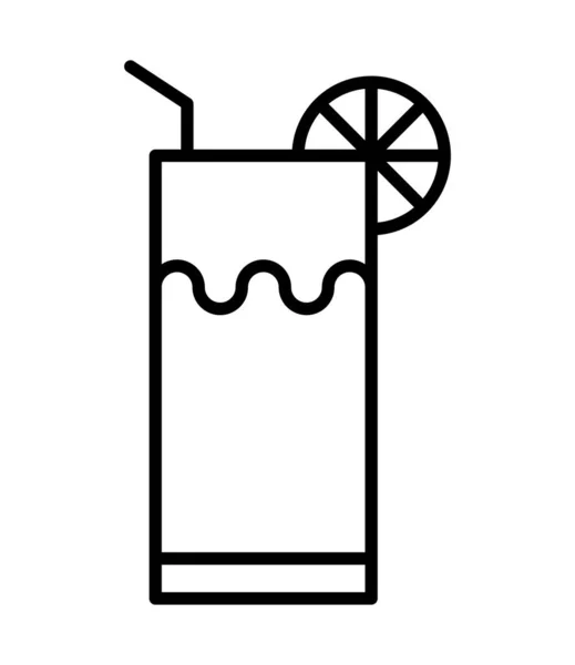 Cocktail Drink Line Icon Isolated — Vettoriale Stock