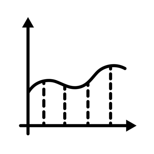 Matematisk Statistik Diagram Ikon Isolerad — Stock vektor