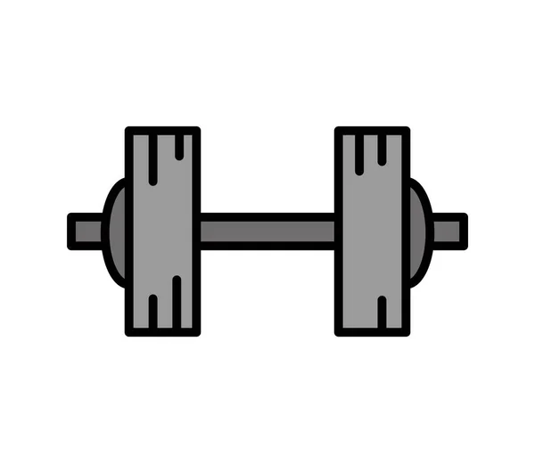 Heavy Dumbbell Weight Icon Isolated — Stock Vector