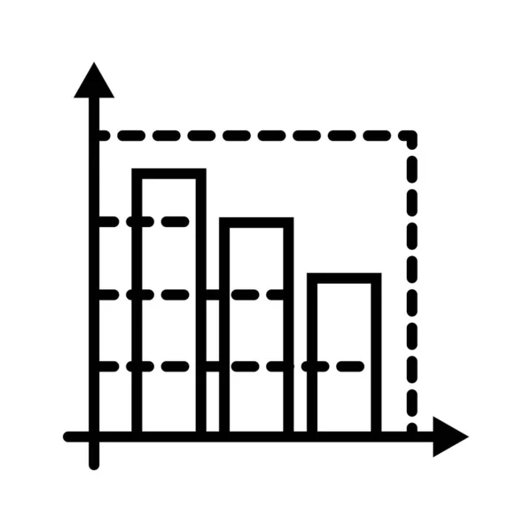 Mathe Diagramm Linie Symbol Isoliert — Stockvektor