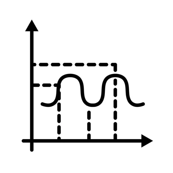 Ikona Výpočtu Matematického Diagramu Izolována — Stockový vektor