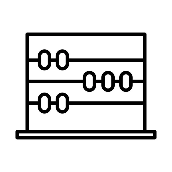 Abacus Math Line Icon Isolated — Stock Vector