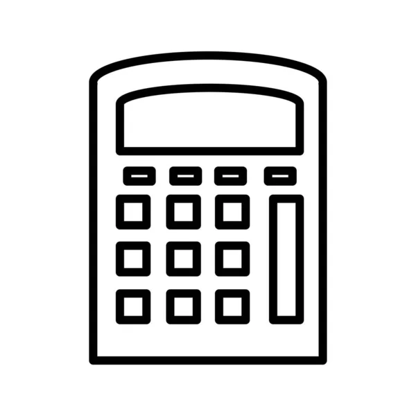 Calculadora Matemática Línea Icono Aislado — Vector de stock