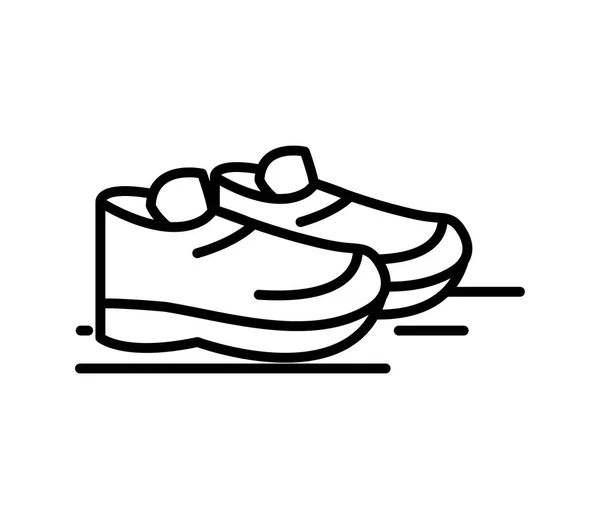 Chaussure Course Ligne Vectorielle Icône Isolée — Image vectorielle