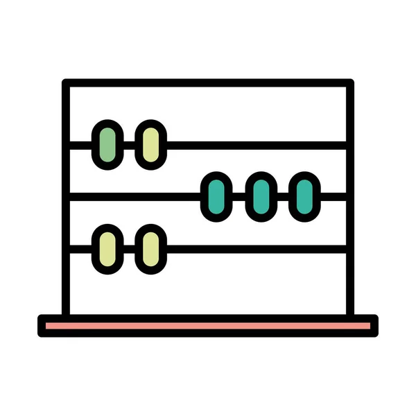 Abacus Matematikai Ikon Izolált Design — Stock Vector
