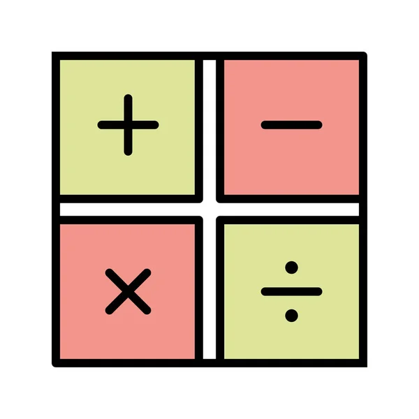 Mathematik Zeichen Symbol Isoliertes Design — Stockvektor