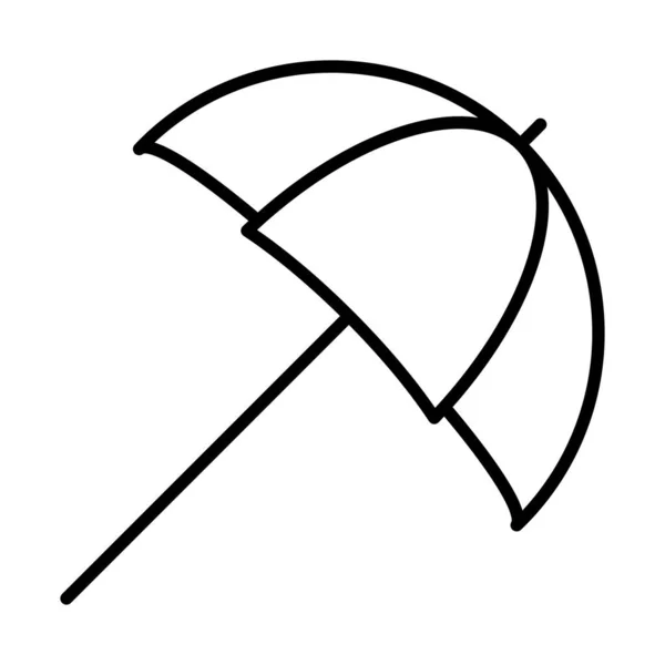 Şemsiye Yaz Çizgisi Simgesi Izole — Stok Vektör