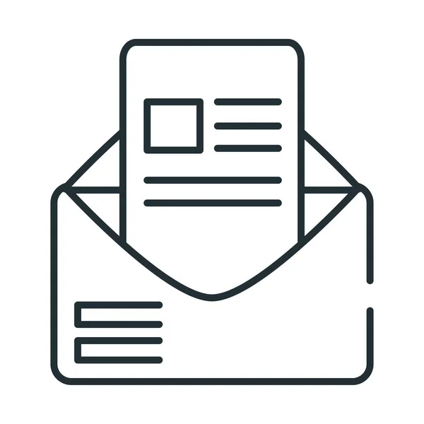 Изолированный Значок Строки Письма Электронной Почты — стоковый вектор