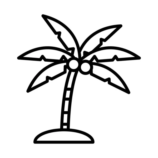Palmiye Ağacı Çizgi Simgesi Izole — Stok Vektör