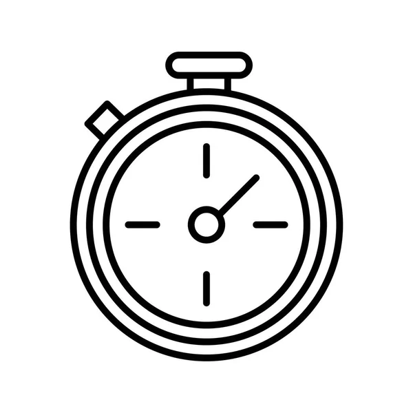 Изолированная Иконка Часовой Линии — стоковый вектор