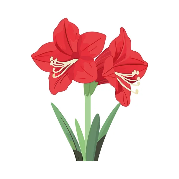 Magnifique Icône Fleurs Bouquet Isolé — Image vectorielle