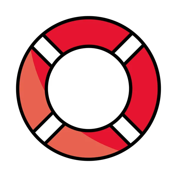 Lifebuoy Nautical Icon Isolated Design — Stock Vector