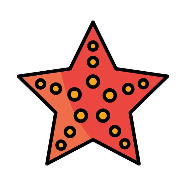 Starfish Animal Icon Isolated Design — Stock Vector