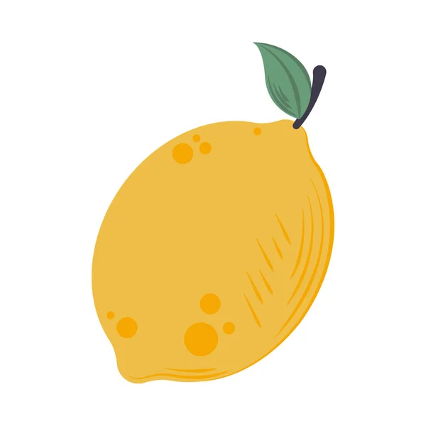 Ícone Natural Limão Frutas Orgânicas Frescas Isolado — Vetor de Stock