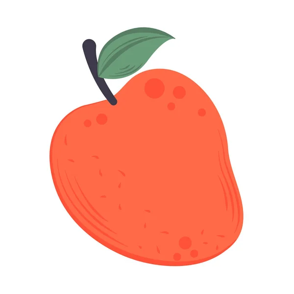 Mangue Fruits Manger Icône Nature Isolé — Image vectorielle