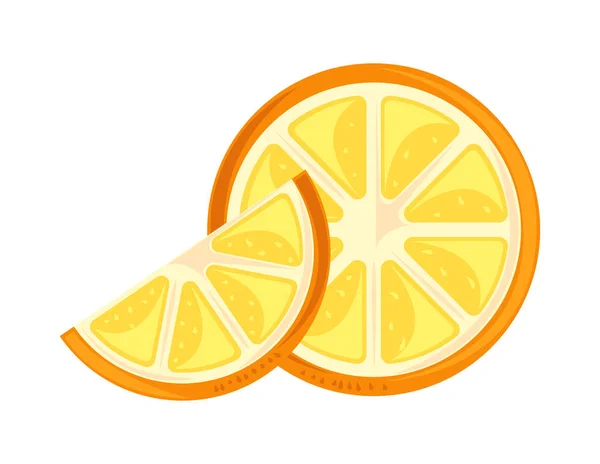 Frische Zitronenscheiben Icon Isoliert — Stockvektor