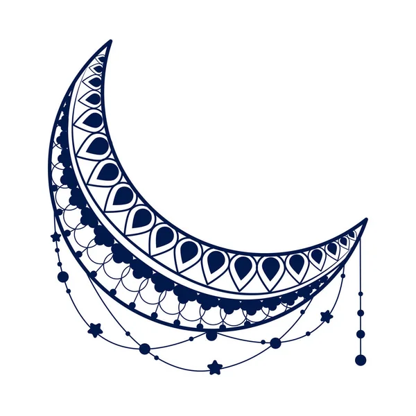 Arabic Crescent Moon Icon Isolated — Stock Vector