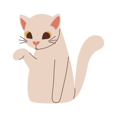 Şirin kedi yavrusu ikonu izole edilmiş.