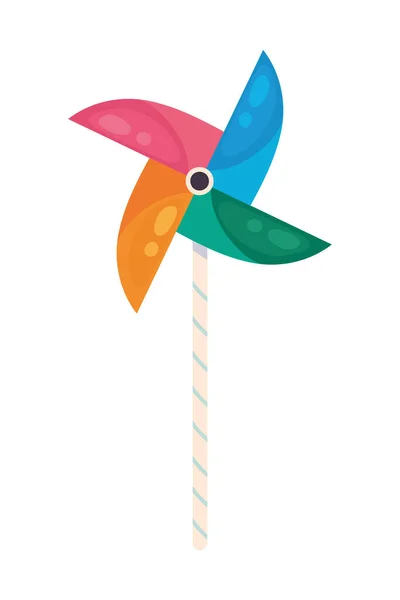 stock vector Spinning windmill toy, isolated icon design.