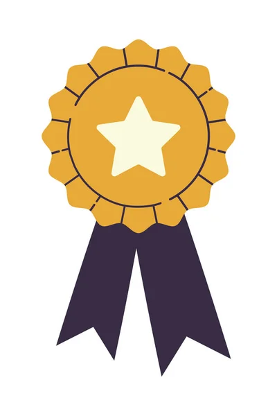 Gold Medal Award Icon Isolated — Stock Vector