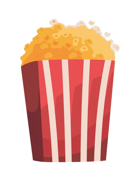 Gourmet Snack Wiadro Popcorn Ikona Izolowane — Wektor stockowy