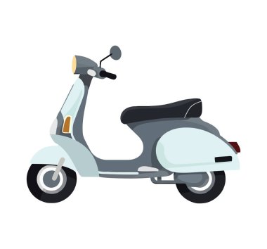 Eski moda moped taşıma simgesi izole edildi