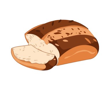 yemek taze lezzetli ekmek ikonu izole