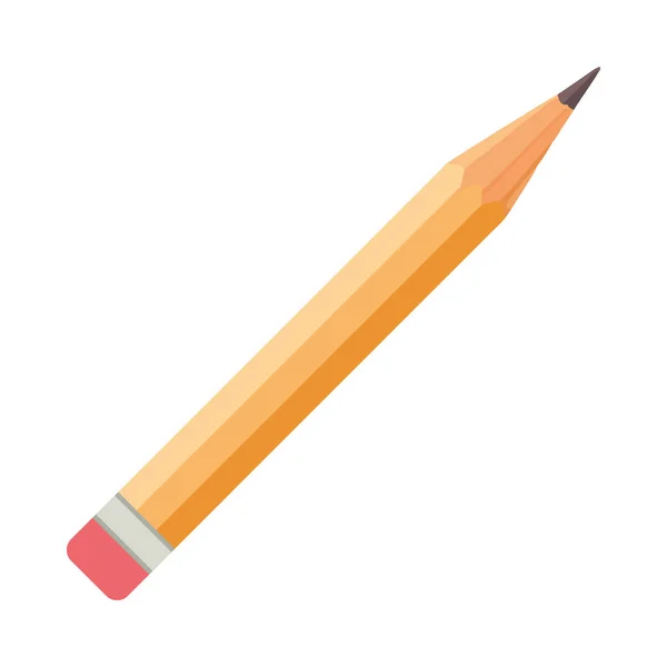 Yellow Pencil Tip Drawing Icon Isolated — Stock Vector