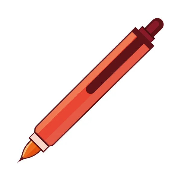 Flache Cartoon Stift Design Symbol Auf Weißem Hintergrund Symbol Isoliert — Stockvektor