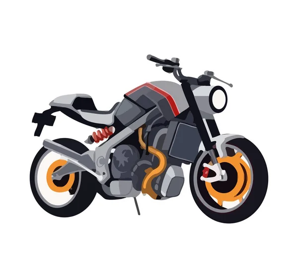 Moderno Icono Velocidad Motocicleta Transporte Aislado — Archivo Imágenes Vectoriales