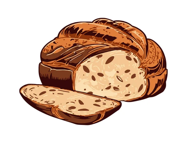 Изолированная Изысканная Икона Хлеба — стоковый вектор