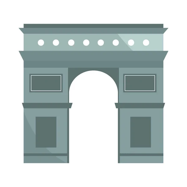 Famoso Monumento Arco Francés Del Triunfo Icono Aislado — Archivo Imágenes Vectoriales