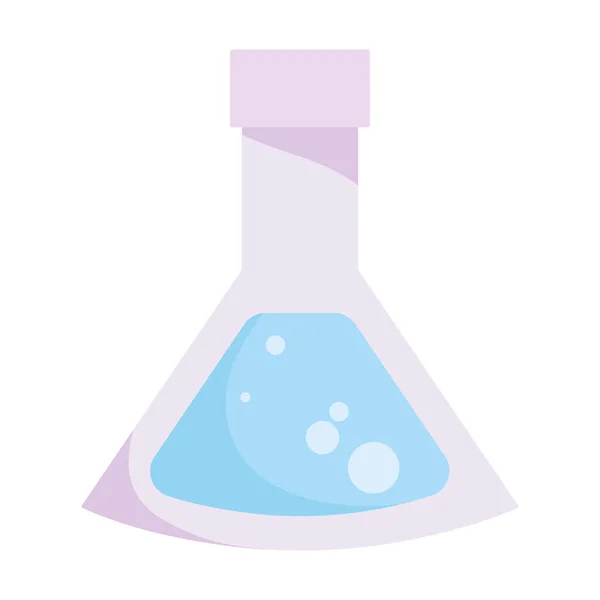 Science Experiment Laboratory Flask Icon Isolated — Stock Vector