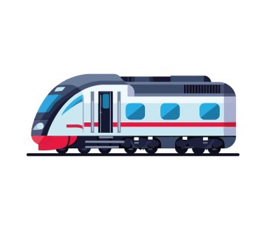 Modern yüksek hızlı tren simgesi izole edildi